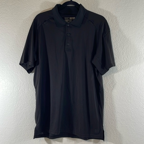 5.11 TACTICAL HELIOS SHORT SLEEVE POLO BLACK SIZE MEDIUM - Picture 2 of 11